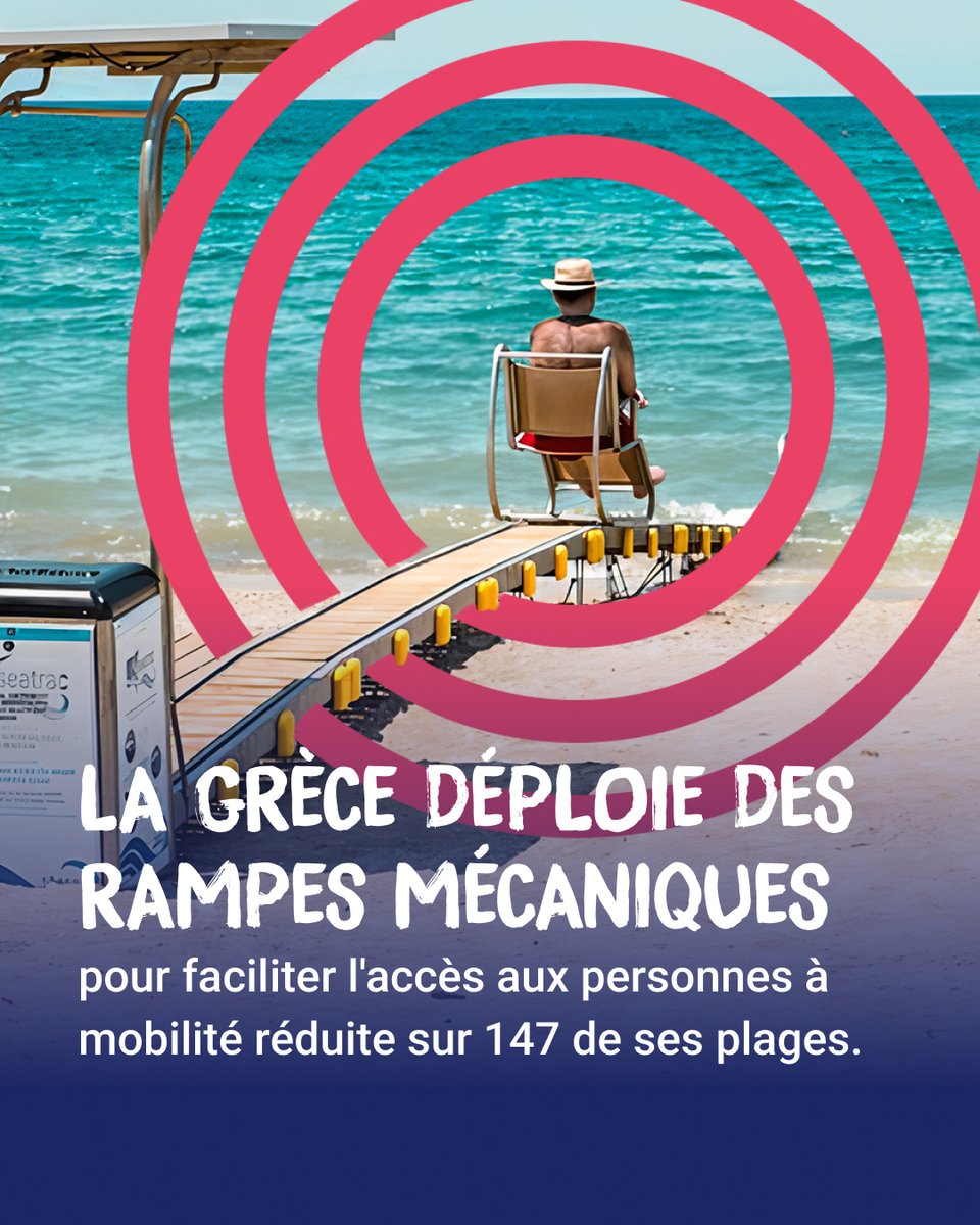 Novasanco's tweet photo. Une idée de destination #accessible pour cet été ! 🏖

La Grèce a dévoilé un nouveau système permettant aux personnes en situation de handicap d’accéder aux plages et même à la mer.

C’est l'entreprise @TOBEA_seatrac  qui développe cet assistant technologique !

#Handicap https://t.co/dxhTdeFHmJ