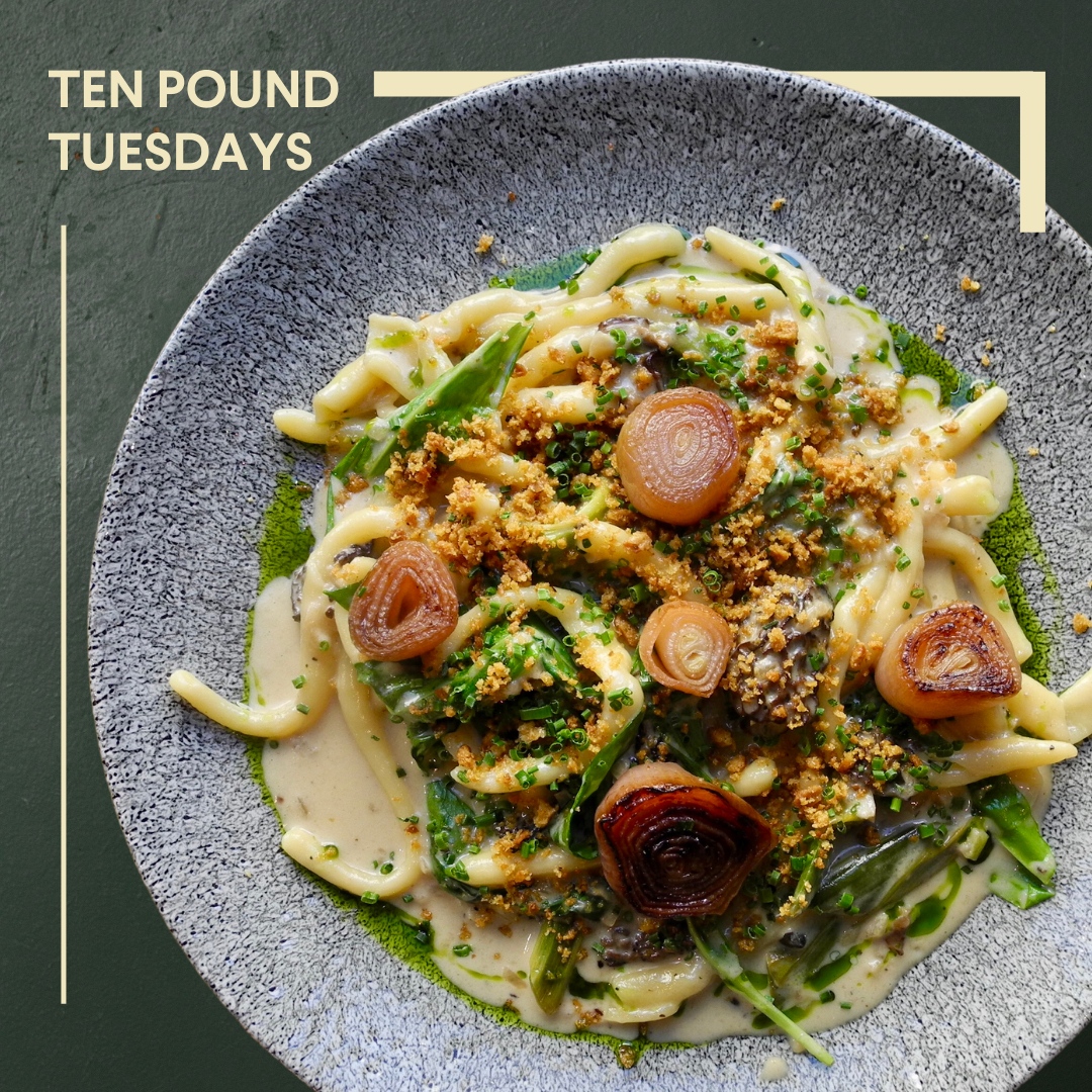 Enjoy a bowl of strozzapretti (Fiztrovia) or fusilli (Hove) with wild garlic pesto & rocket, plus a glass of wine or a beer, all for £10.

Book now.

#restaurantslondon #foodielondon #londonfood #londoneats #brightonrestaurants #brightonfoodie #brightonfood #brightoneats