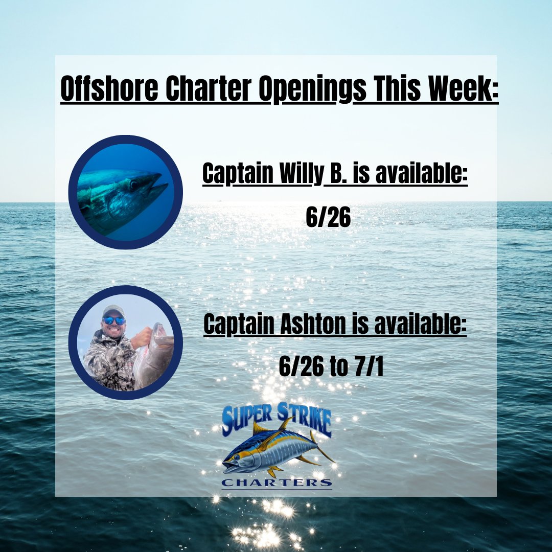 Finish out June with a trip of a lifetime! Book your trip with us now!

📲 985.640.0772
💻 superstrikecharters.com/online-booking…

#fishing #Louisiana #Louisianafishing #tuna #saltwaterfishing #fishingcharter #fish #summertrip #superstrikefishingcharter