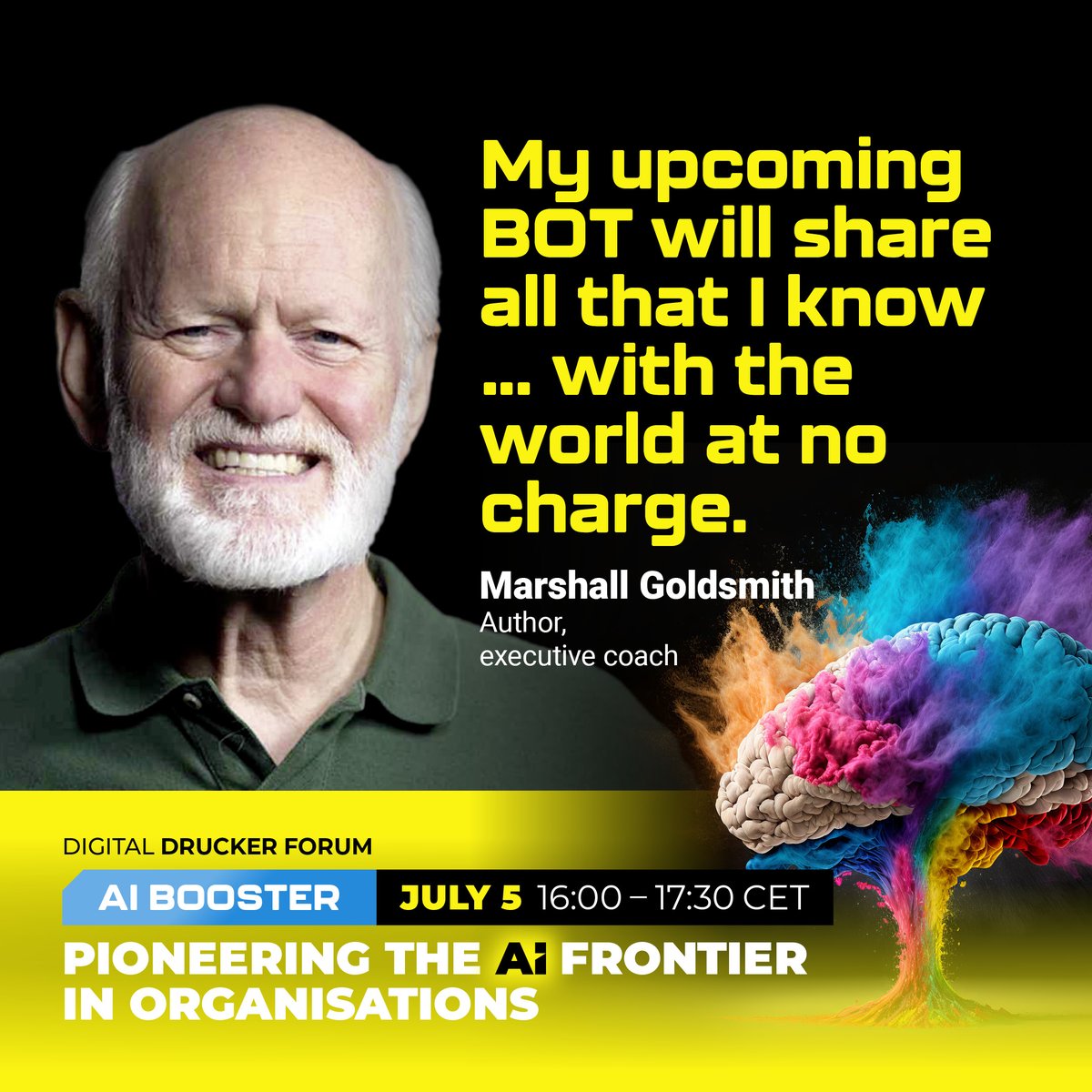 Ananthanarayanan V (@ananthv9) on Twitter photo Pioneering the #AI frontier in Organisations
July 5th 16:00 - 17:30 CET
Registration for the Free #Digital Session druckerforum.org/special-pages/…
<a href="/coachgoldsmith/">Marshall Goldsmith</a> @Deepaprahalad
Get ready for the AI Booster: Digital Drucker Forum
#artificialintelligence #management #PeterDrucker Pioneering the #AI frontier in Organisations
July 5th 16:00 - 17:30 CET
Registration for the Free #Digital Session druckerforum.org/special-pages/…
<a href="/coachgoldsmith/">Marshall Goldsmith</a> @Deepaprahalad
Get ready for the AI Booster: Digital Drucker Forum
#artificialintelligence #management #PeterDrucker