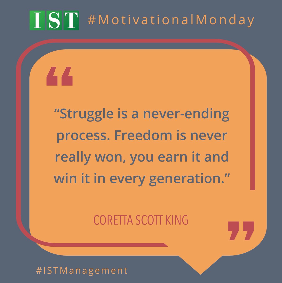 ISTEmpowerment's tweet photo. #ISTManagement #MotivationalMonday https://t.co/KBuXongpvv