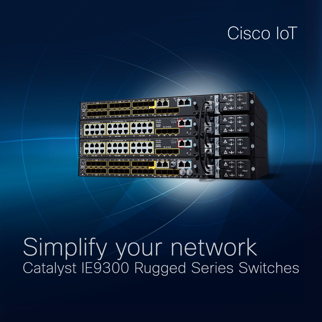 🚨 Attention: Whether you're modernizing your substations, evolving your manufacturing, or building safer highways, Cisco Catalyst IE9300 #ruggedseriesswitches have your back. 🤝 #ciscoiot #IndustrialIoT

Learn more about IE9300 here: cs.co/6019OCyn7
