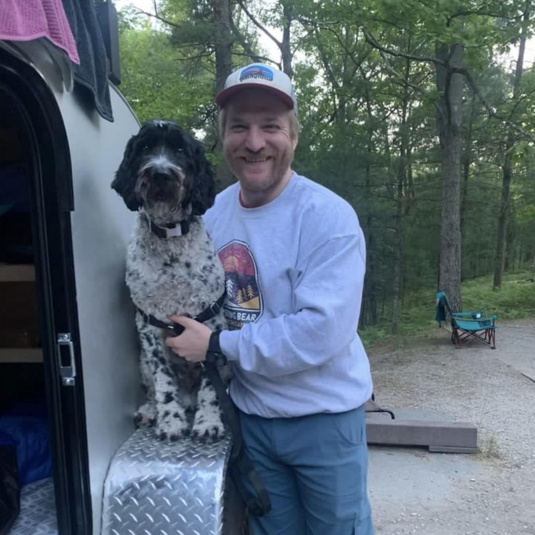 Hey Fred! Fred looks like one of the happiest camping dogs we've seen in a while. Happy #CampingDogMonday. Thanks, Katie W. 

#campbetter #mycoteardrop #adventure #offroadtrailer #teardropcamping #teardroptrailer #teardropcamper #builttolast #teardroplife #traveltrailer #camping