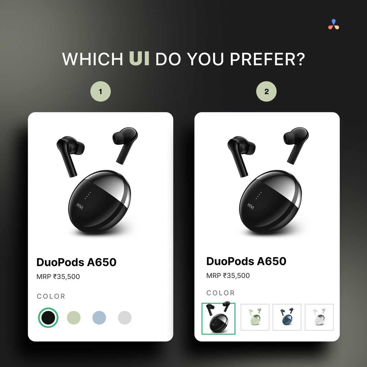 able_hq's tweet image. How do you prefer to select a product variant? 
#thisorthat #ui #uiuxdesign #uidesign #design #web #webdesign #uiux