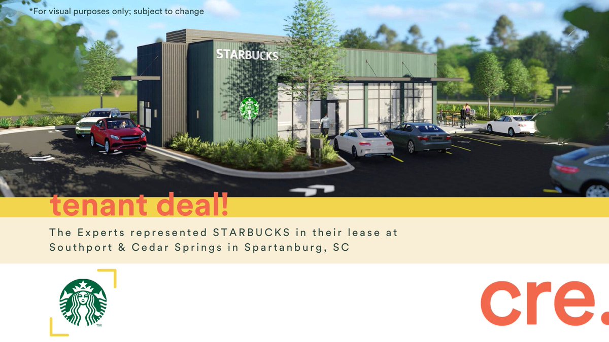 📣 It's #DealmakerMonday! 📣

The Experts continue to caffeinate South Carolina communities. #Starbucks is coming soon to Southport & Cedar Springs 📍 #Spartanburg, #SC.

🔗 cre.expert/deal-starbucks…

#CRE #Retail #CommercialRealEstate #TenantRep