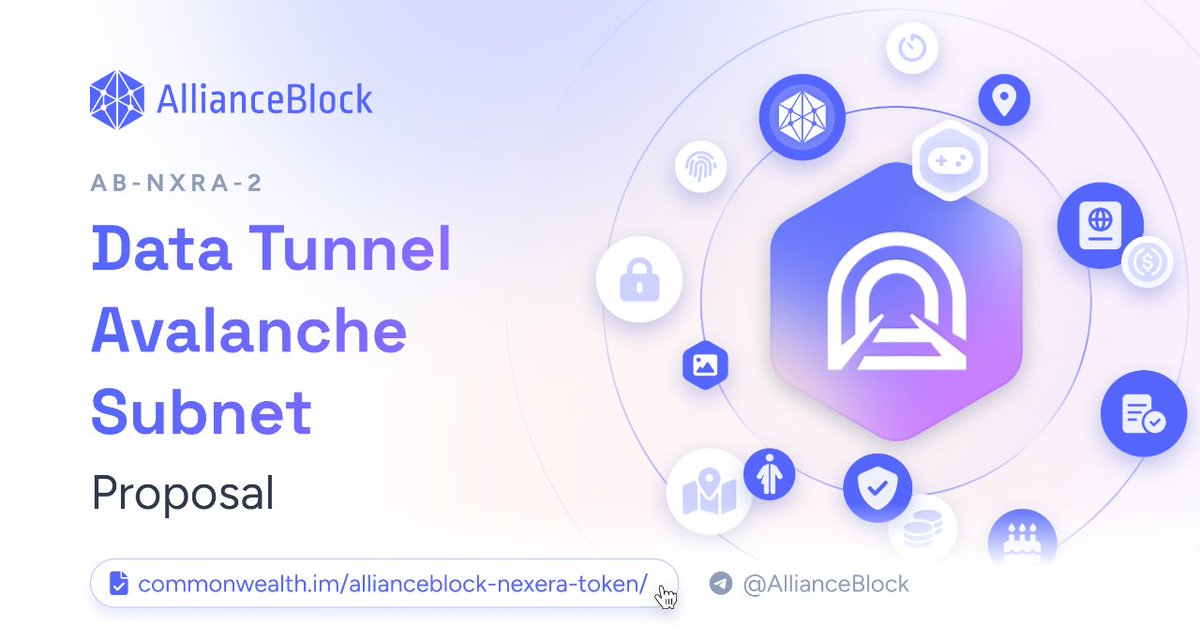 The Data Tunnel product team proposes establishing a dedicated subnet on the @avax network!

This is a step towards creating a novel data ecosystem and positioning #DataTunnel as a pioneer in the decentralized data space.

Read more here 👇
commonwealth.im/allianceblock-…