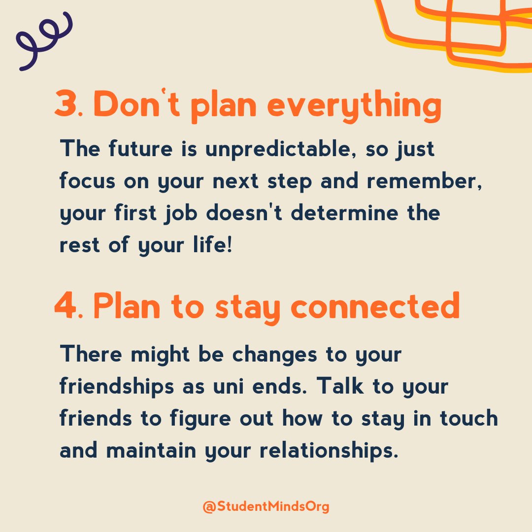 StudentMindsOrg's tweet photo. Finishing up uni in your final year can feel scary, especially if you’re uncertain of the future. We’ve got some tips and tricks to help you manage those feelings. Learn about them on #StudentSpace 👉https://t.co/RsQfj4AmNf https://t.co/WDyaVdzfGX