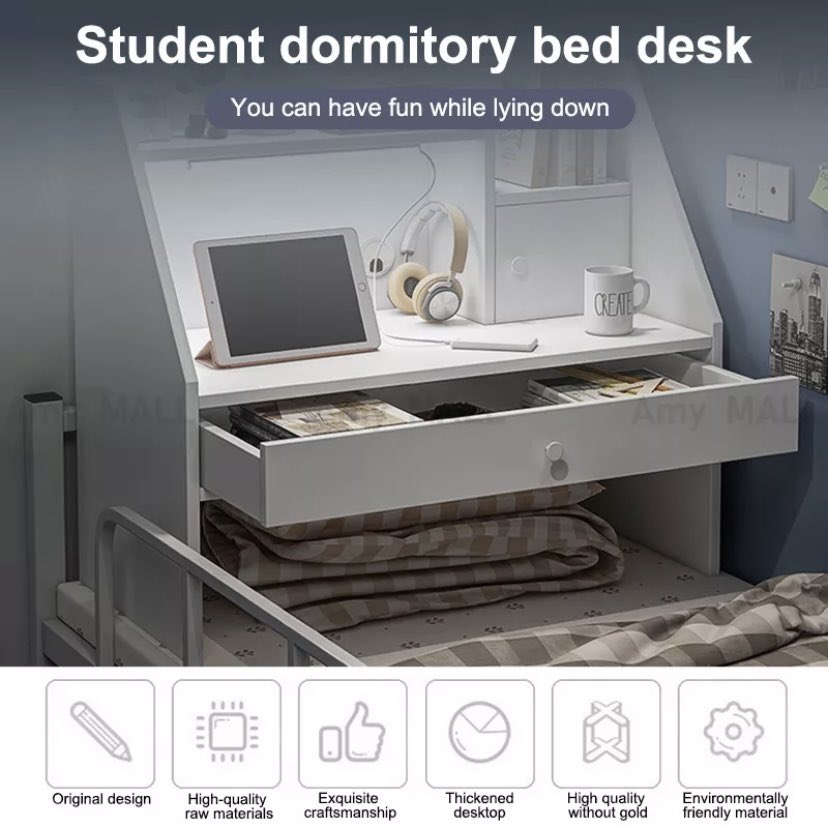 ShopeeMY's tweet photo. For those yang nak minimise space dalam dorm or bilik, boleh try beli bed desk ni!! 😍✨

https://t.co/hu5v6xpm61 

#ShopeeMY https://t.co/kZ65q2cNRf