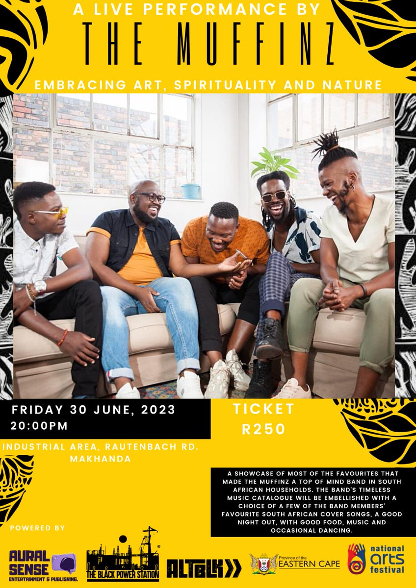 The Muffinz will be performing at the Black Power Station as Part of The <a href="/artsfestival/">NationalArtsFestival</a> programming this Friday Evening. Tickets are available on the link below and at the Door... tickets will include music and a plate of warm, Makhanda food. 
webtickets.co.za/v2/event.aspx?…