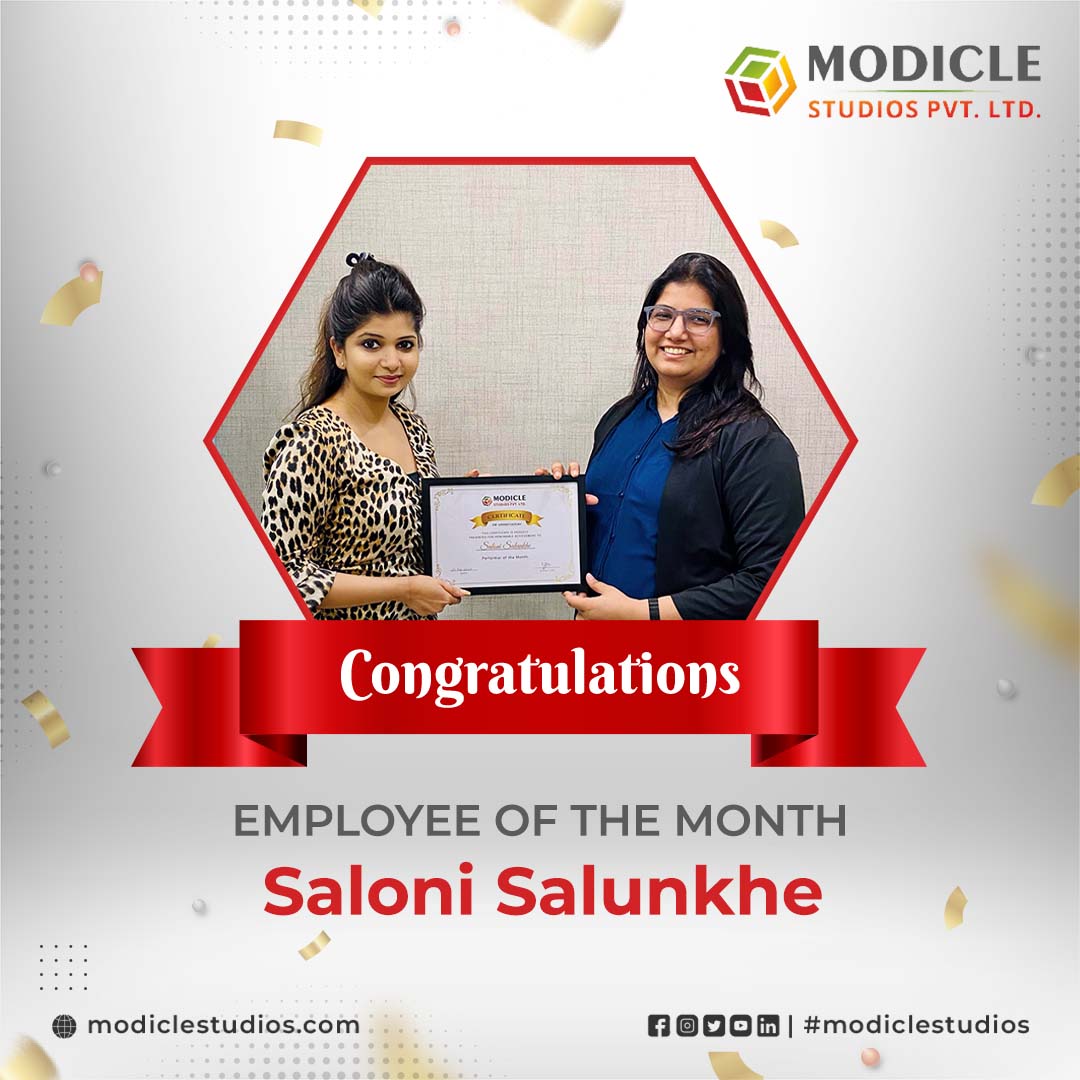 Hats Off!  Congratulations to the remarkable achiever for the skill, determination, and dedication.

Raising a toast, @Saloni, #employeeofthemonth

#modiclestudios #businessowners #manufactures #smebusiness #marketing #commmunication #traditional #digital #atlmarketing