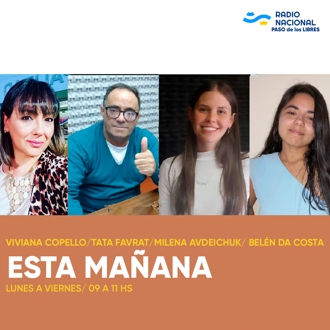 🎙️ AIRE  Hasta las 11hs escuchá #EstaMañana con

@vivicopello
@MilenaAvdeichuk
@belu_dacosta
y Juan José 'Tata' Favrat    

📻 AM 840 y FM Confluencia 92.7   

📲 Envíanos tu mensaje al 3772512302

🖥️radionacional.com.ar/category/lt-12…