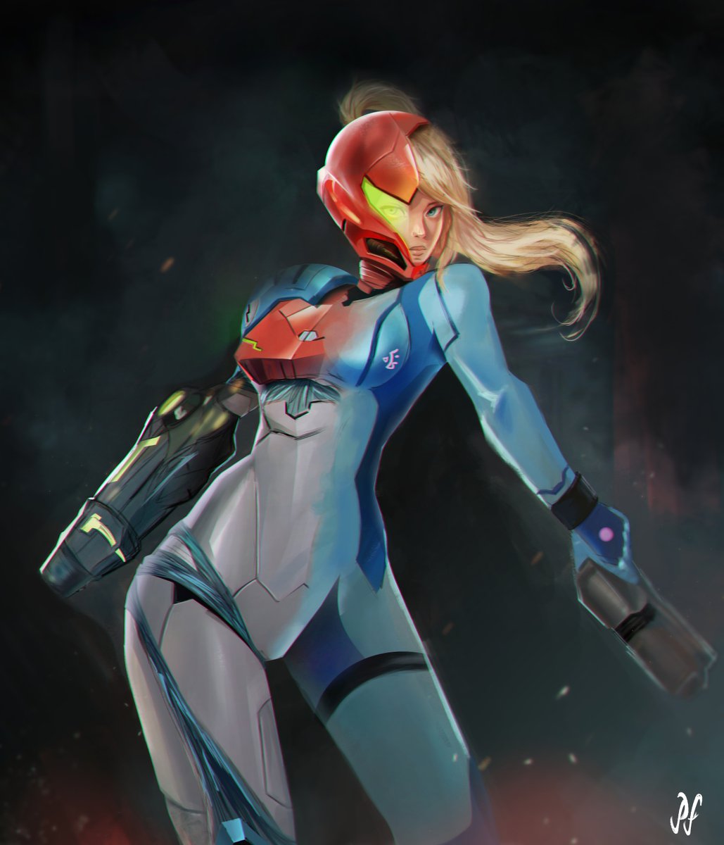 Samus Aran - Metroid #digitalpainting #metroid #fanart #samusaran #metroidprime #metroiddread