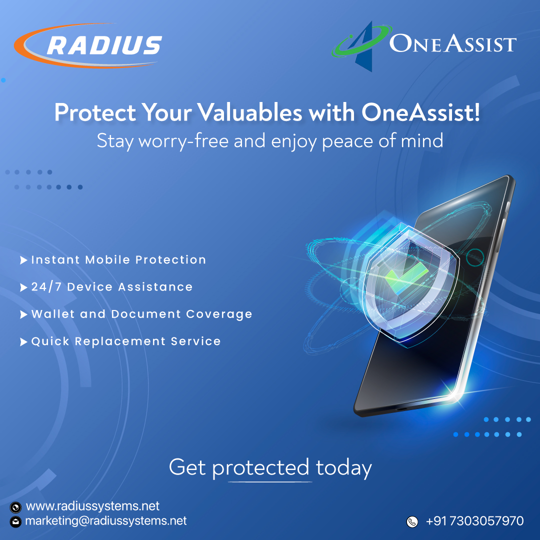 Don't let accidents or theft ruin your day. With OneAssist, safeguard your mobile phones, gadgets, wallets, and more! Get protected today. 
#SecureYourLife #OneAssist #Radius