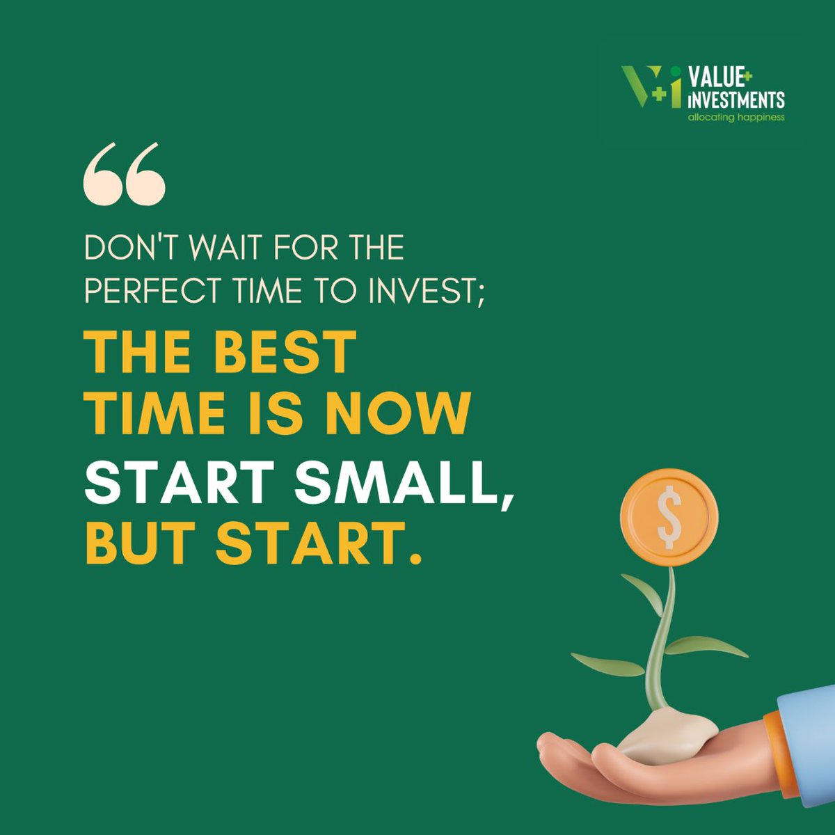 Take the leap and embrace the power of investing! 💰✨ Don't wait for the perfect moment; the time is now. Start small, but start strong.
#ValuePlusInvestments
#InvestingGoals #FinancialFreedom #WealthBuilding #StartNow #OpportunityKnocks #InvestmentJourney #FinancialIndependence