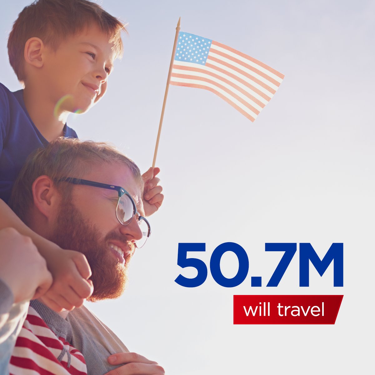 🚨Record-breaking holiday travel forecast! AAA expects 50.7 million Americans will travel over July 4th weekend. Airports will be especially packed, with a record 4 million passengers expected to fly. newsroom.aaa.com/2023/06/record…
