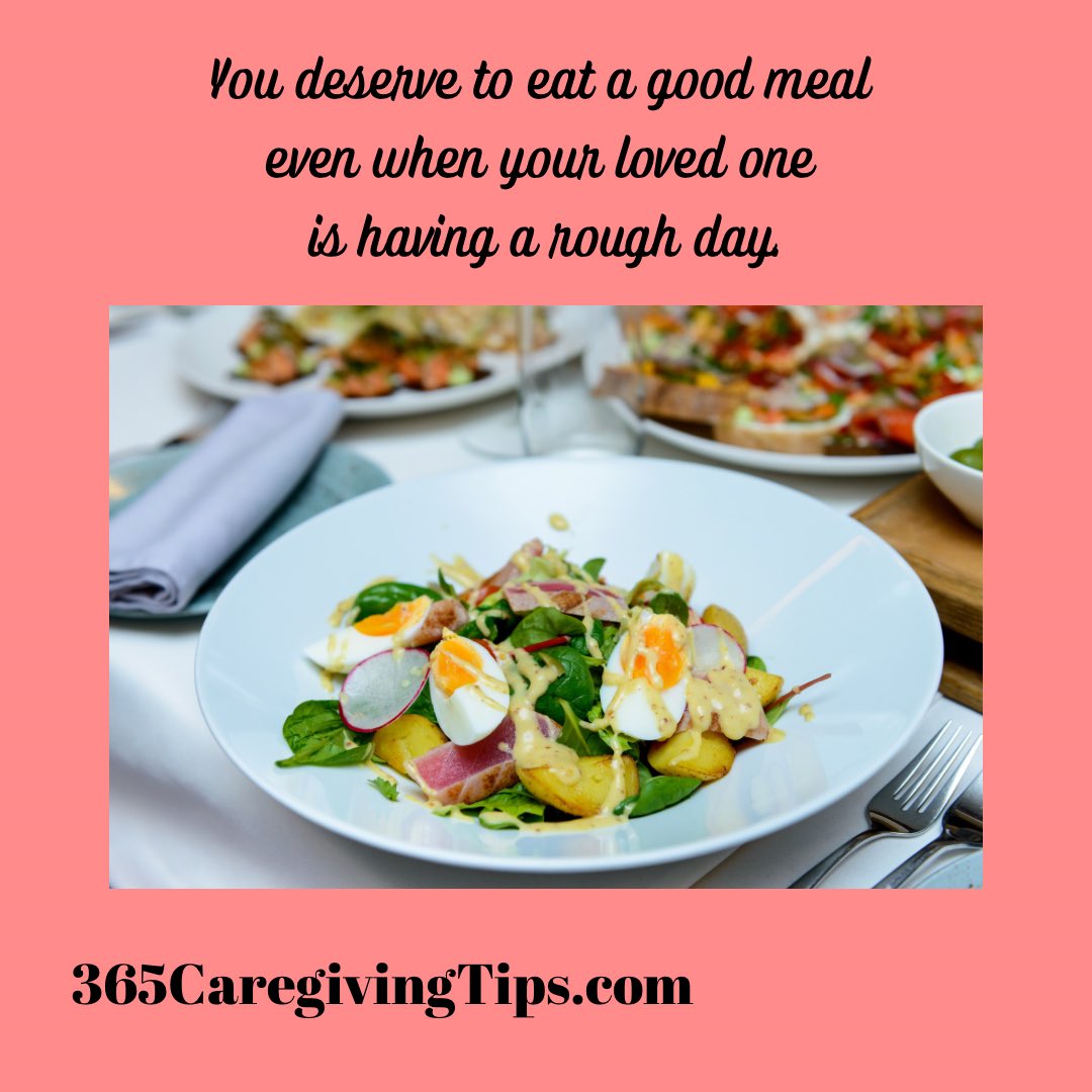 Don’t let a rough day and keep you from eating a decent meal. You deserve it and your body needs it. #caregiving #dinner