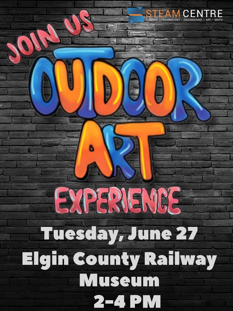 Come to @ecrailwaymuseum on Tuesday from 2-4pm for our next STEAM Outdoor Art Experience. Free for all ages and abilities. We will be using the painted boxcars as inspiration so come around back!