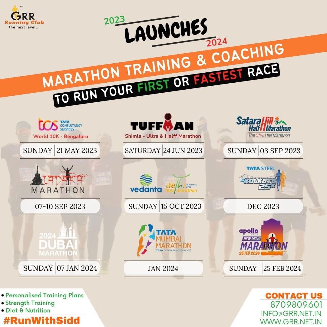 ChiefSiddarth's tweet photo. Ready, Set, Run! ๐From personalised weekly plans to strength training bootcamps, GRR has got everything you need to conquer your goals this year. Lace up your shoes, mark your calendars, and let's push the limits together.
#grr #runwithsidd #gurgaonroadrunners https://t.co/XQgG4w0xCn