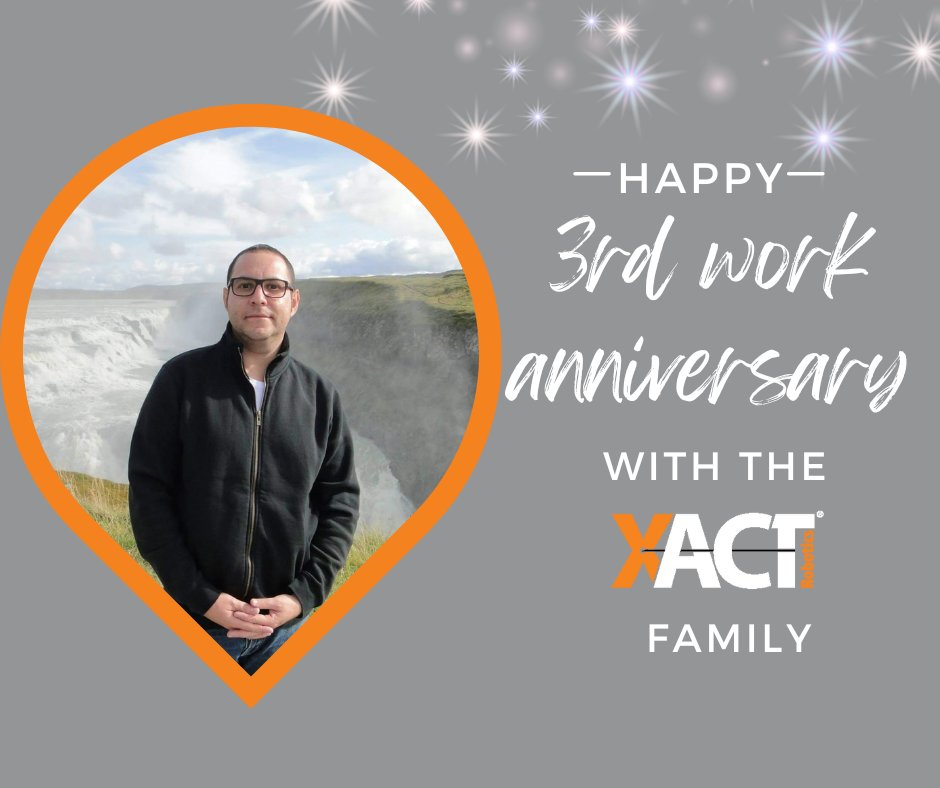 XACTrobotics's tweet image. Congratulations to our Buyer-Planner, Yuri Bogolyubov, for celebrating 3 years at #XACTRobotics!