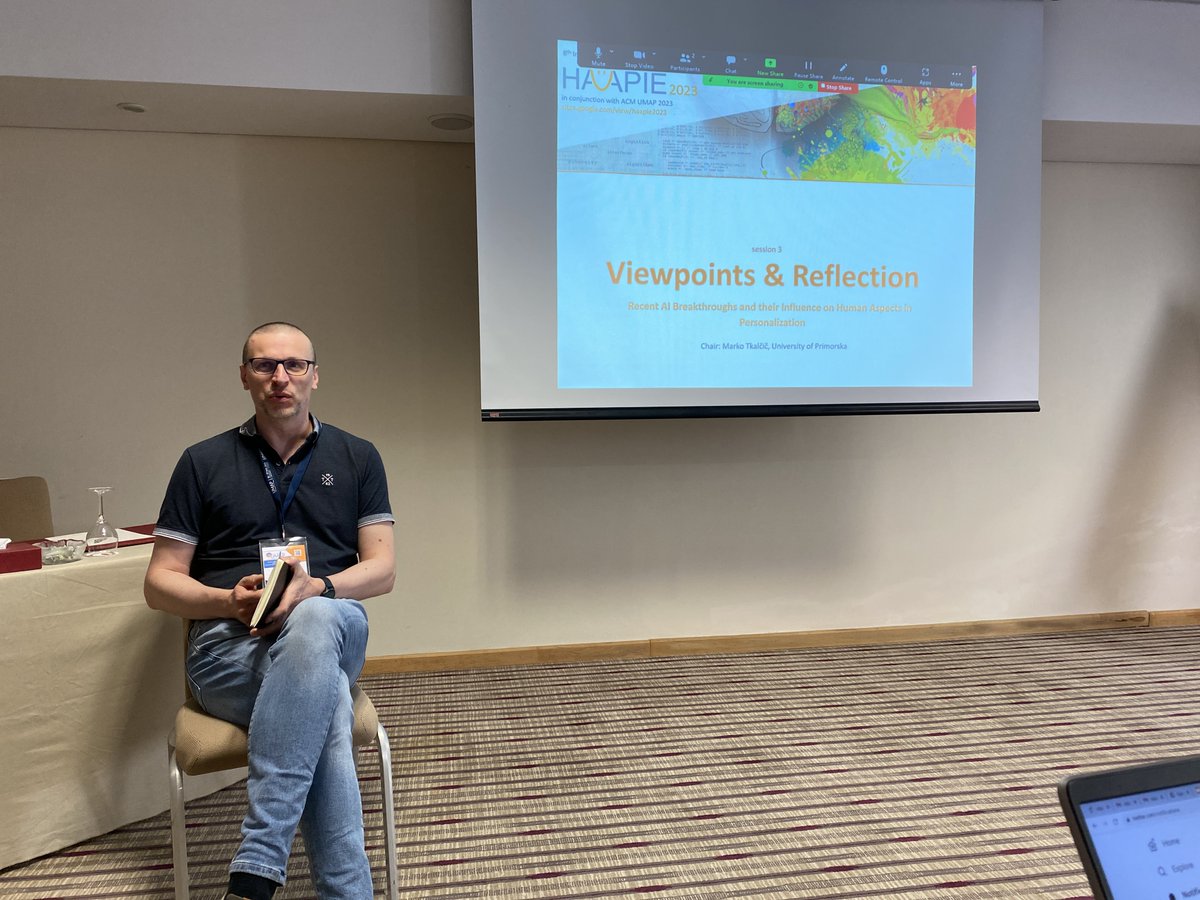 EmilianaMurgia's tweet image. Not an easy task to wrap up @HAAPIE_workshop with such interesting and different presentation, but @RecSysMare did it in a terrific way! @UMAPconf @DrCh0le @MiguelPortaz @j_neidhardt @irinanalis