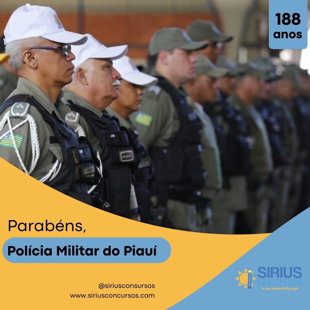 SiriusConcursos's tweet photo. Parabéns a Polícia Militar do Piauí por seus 188 anos de comprometimento e serviço à sociedade! Sua presença constante garante e assegura a ordem, a segurança e a tranquilidade de todos os piauienses. Expressamos nossa admiração. 
Sirius Concursos, a sua estrela brilha aqui https://t.co/28f9OKET4l
