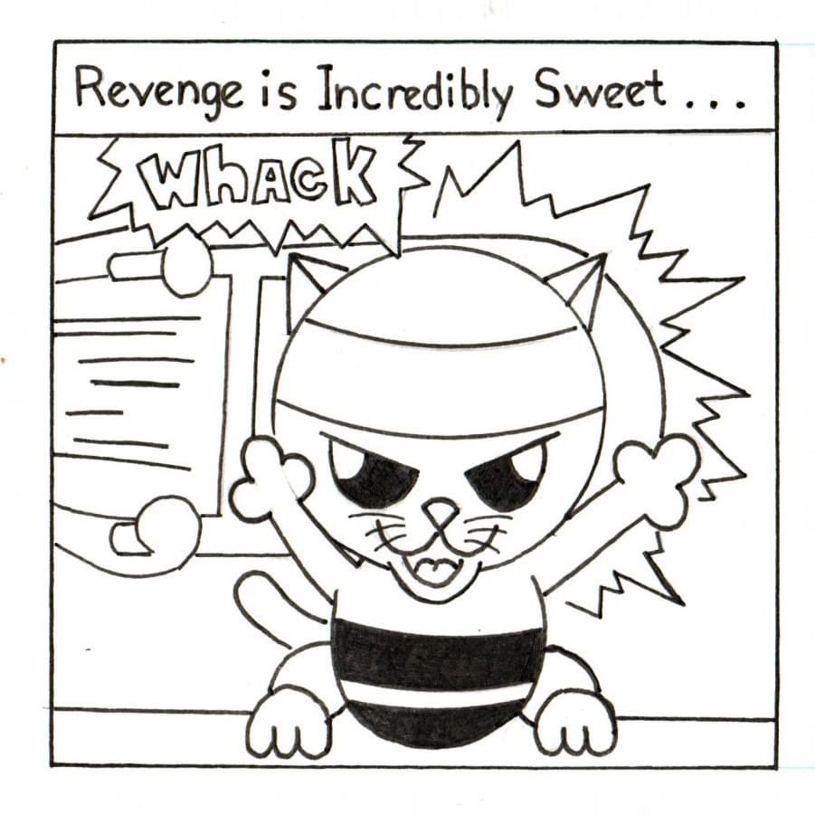 slap_comics's tweet photo. Revenge can be Sweet even for an Angel. 
(Tony &amp; Bob # 37) 
https://t.co/xf8VpNLp6U
 #comics #cartoonist #jokes #cartoonistsofinstagram #artwork #cartooning #comicstriphumor #comicstyle #comicstrips #cartoons #cartooncats #goodmanners #devil #angel https://t.co/GXhthjyvpX