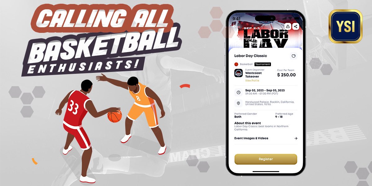 Download the Youth Sports Index app now and register for the ultimate Labor Day Basketball Tournament.

iOS- apple.co/3Wd3nop

Google- bit.ly/3BxFvTO

#laborday #sportstournaments #youthsportsindex #basketballtournament #sportingevents