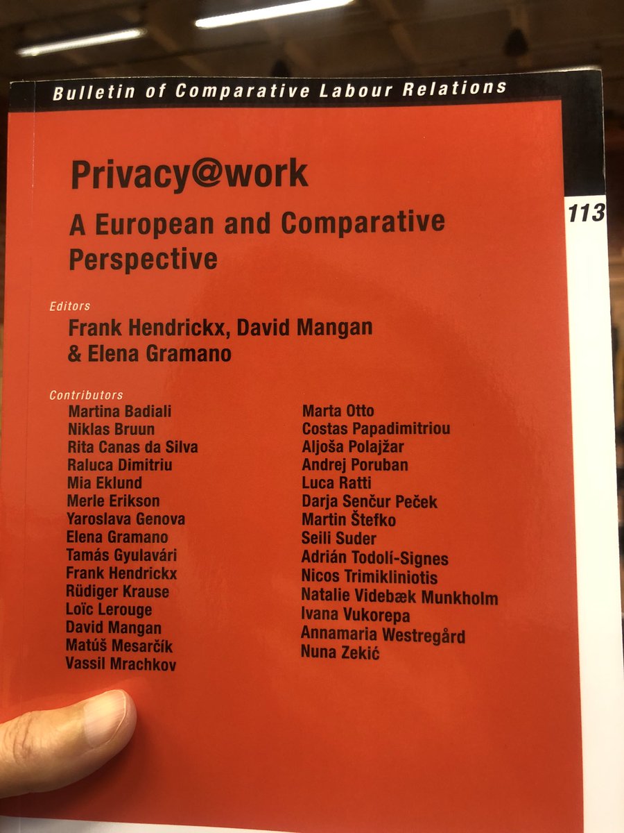 Happy to be in Warsaw for the famous Labour Law Research Network conference #LLRN6 where we presented this book on Privacy @ work this morning. Now, it’s difficult to choose from all the excellent panels.