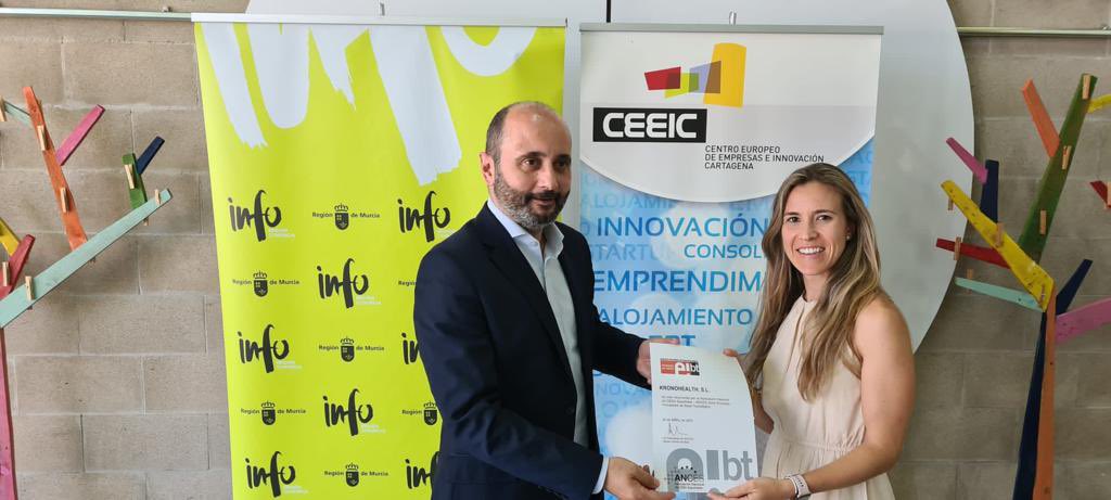 ¡Felicidades a las #startups <a href="/bluemingbiotech/">Blueming Biotech | Water Technologies</a> y <a href="/KronohealthSL/">Kronohealth</a> por obtener los sellos #EIBTs! 🚀

Estos casos ejemplifican la destacada calidad de las startups tecnológicas presentes en nuestra <a href="/regiondemurcia/">Gobierno de la Región de Murcia</a> 

Bravo! 👏🏻