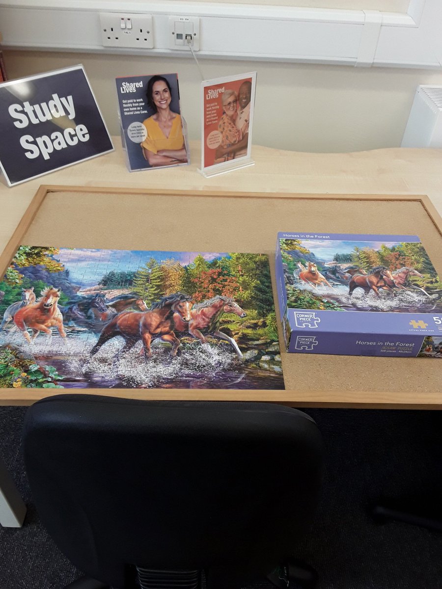 WFlibraries's tweet image. One completed #Jigsaw and ready for the next one at #StanleyLibrary #WFlibraries #LoveJigsaws