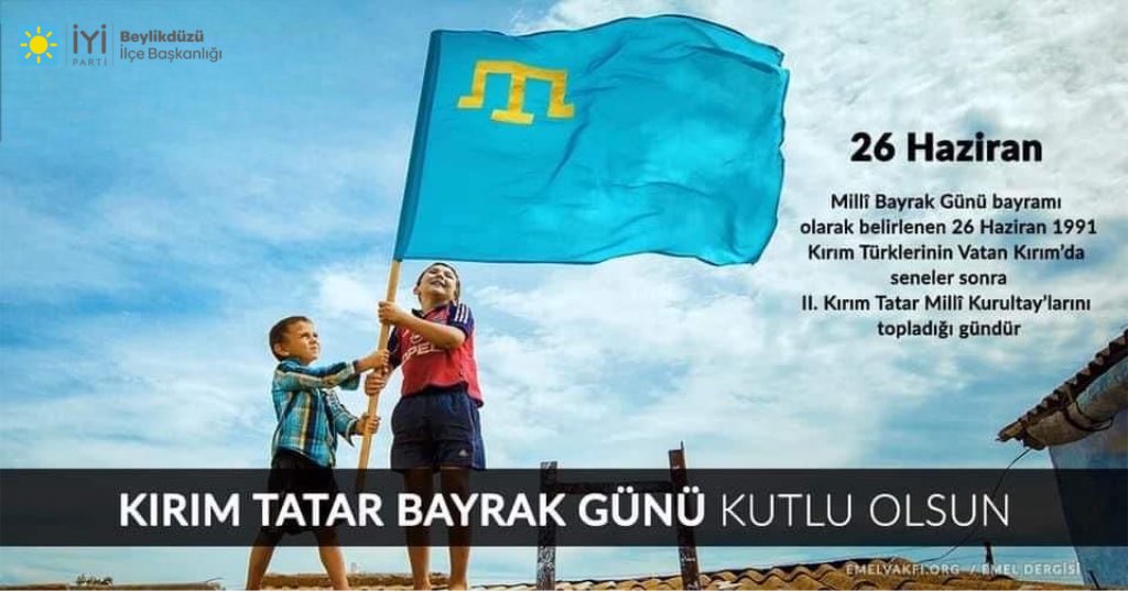 26 Haziran Kırım Tatar Millî Bayrak Günü
Kutlu Olsun!
#Kırım