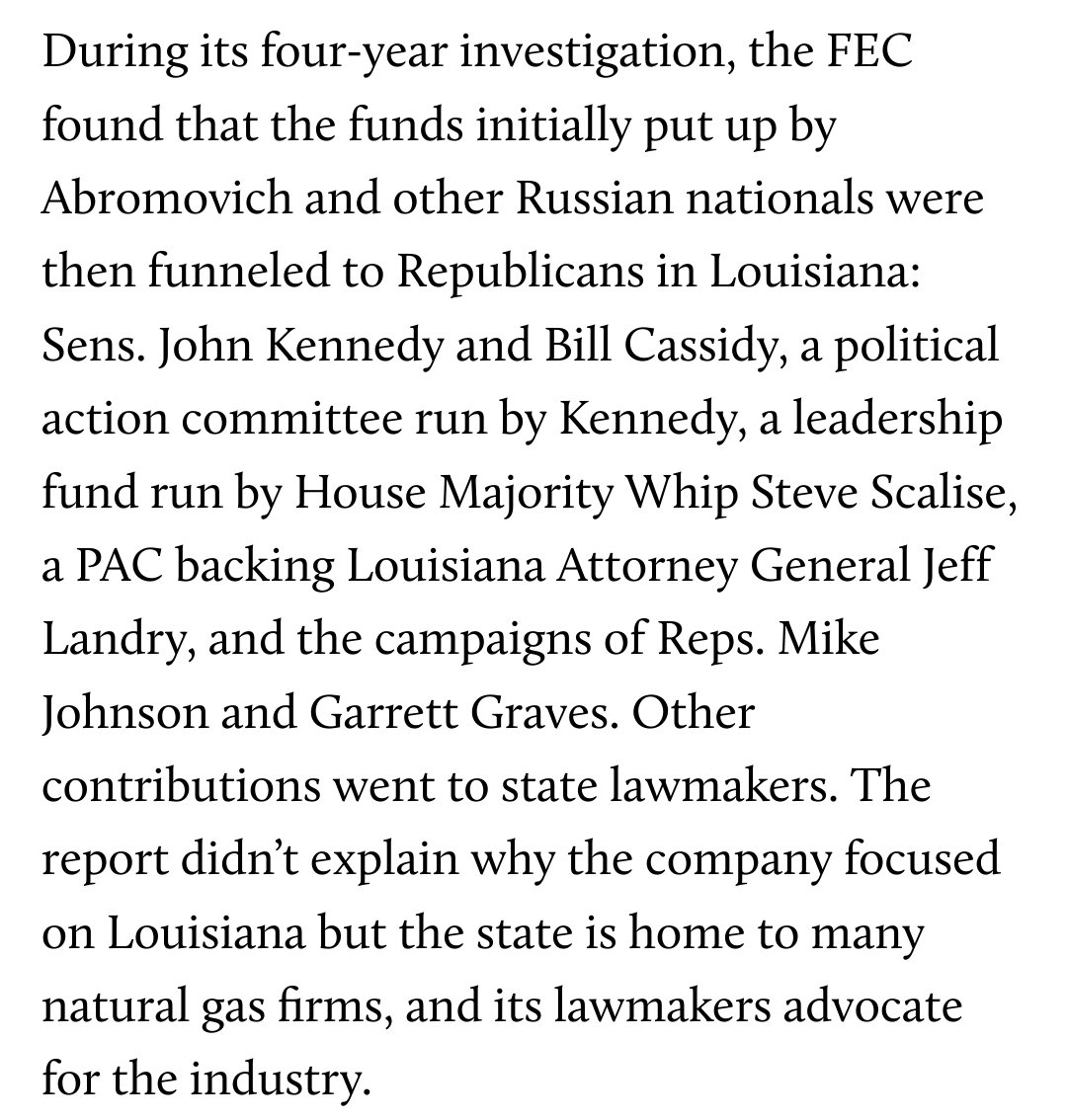 How many more Louisiana politicians are there on the Russians payroll? So far we have:
.@SenJohnKennedy ..@SenBillCassidy 
.@SteveScaliseGOP 
.@JeffLandry 
.@garretgraves
.@MikeJohnson
All members of the .@LAGOP
#lagov #lalege