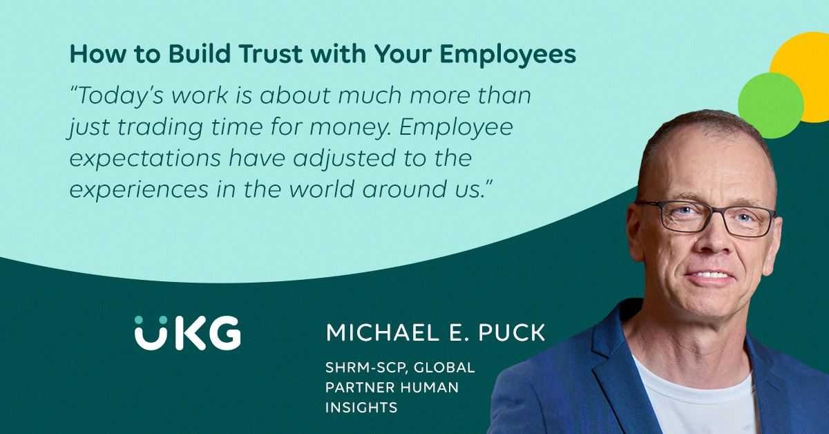 Building a strong, trusting relationship with the workforce is fundamental in an uncertain economy. Use this tool to assess the employee experience and build trust at your organization. ukg.inc/43TSATs #EmployeeExperience