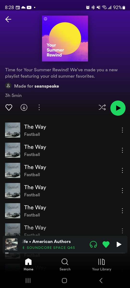 SeanSpeake's tweet photo. Hey @SpotifyCanada - are you telling me not to roadtrip this summer? #existentialcrisis https://t.co/7l9ubYlmcC