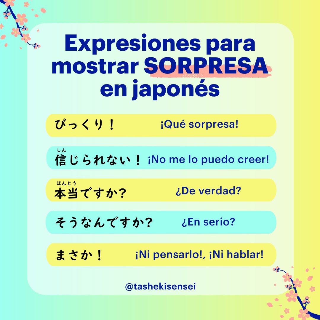 ¡Es hora de aprender a expresar sorpresa en japonés! 😲🇯🇵 

En Japón, el lenguaje no verbal juega un papel importante a la hora de comunicarse. Así que prepárate para practicar tus mejores caras de asombro delante del espejo a la vez que memorizas estas nuevas frases.🪞😯