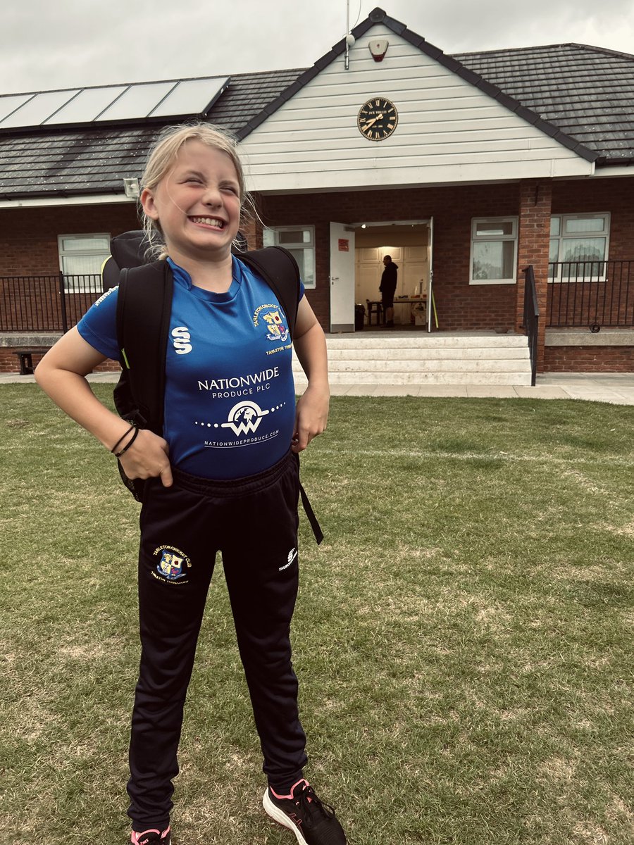 Happiness; is an 11 year old putting on her cricket bag for the first time, gifted full of goodies from all at <a href="/tarletoncc/">Tarleton CC</a>.

This girl can (&amp; I think this girl will too!). 

#thisgirlcan
