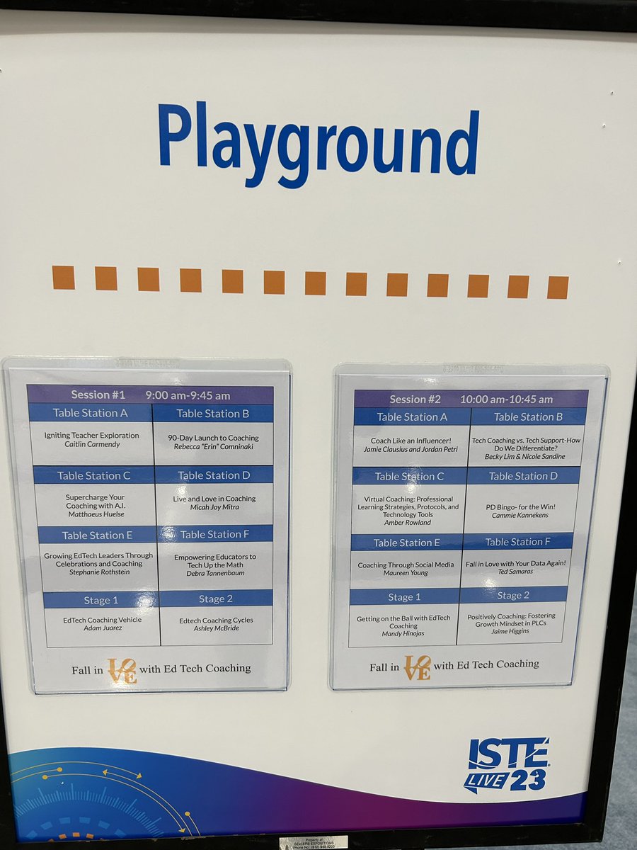 nmzumpano's tweet image. Where are my #ETCoaches?! Join us in the Grand Hall at Playground B for some incredible sharing from leaders in the coaching field. We have stickers!! @ISTELive