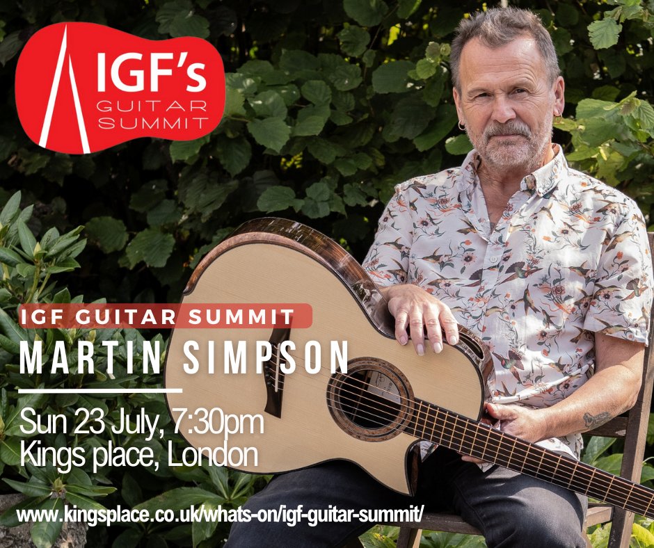 .@msimpsonian is back @KingsPlace on 22nd July for a workshop and a concert the following day as part of @TheIGF's Guitar Summit. More info here: igf.org.uk/guitar-summit-…