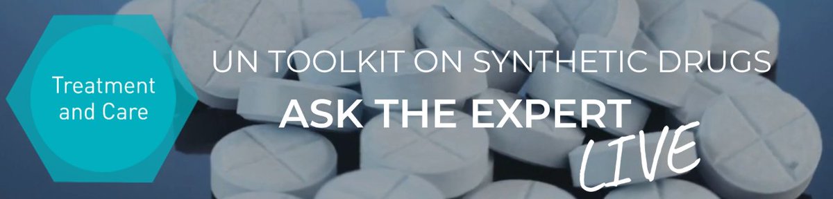 HAPPENING NOW: bitly.ws/JDnE 👈 Click here to join our Ask the Expert LIVE, where @UN expert @un_anja of @UNODC_PTRS @UNODC will answer your questions about Treatment and Care related to #syntheticdrugs.