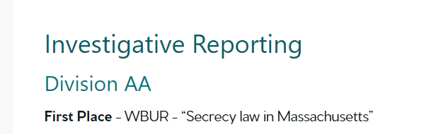So happy to see @PMJATweets recognize our reporting on the Massachusetts privacy laws that limit what information is available on domestic and sexual violence. @WBUR @allyjarmanning @wwuthmann
