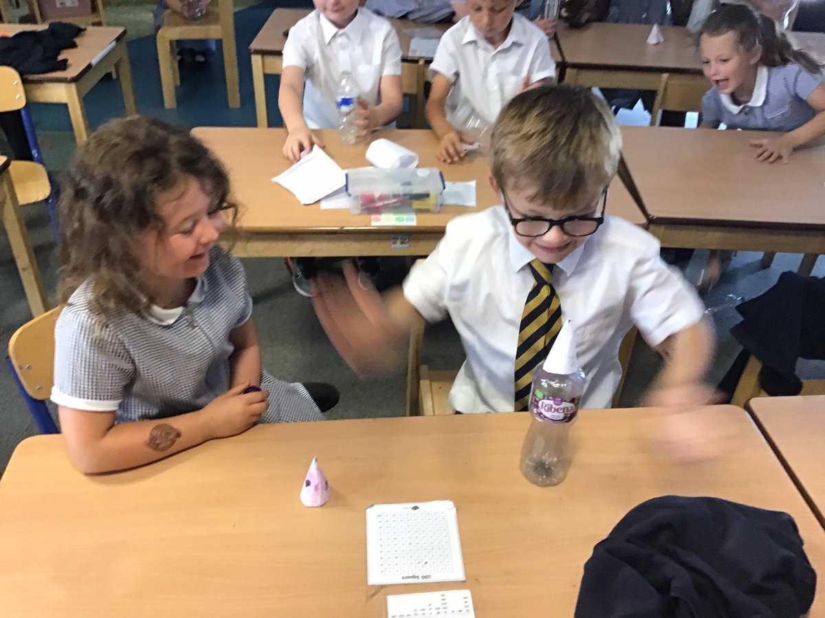 2DCCPS's tweet photo. We are exploring forced in Science this afternoon.We have created our own rocket mice, we are observing and questioning how far they will travel based on the amount of force applied to their rocket (a plastic bottle) #croxtethscience https://t.co/iJAMsoI6EV