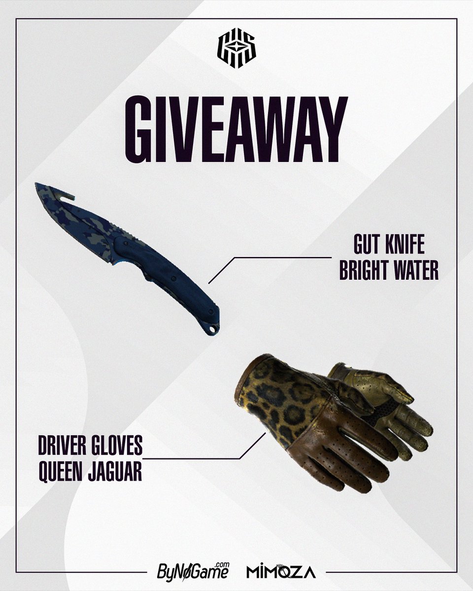 🎁 @bynogame  sponsorluğunda bayram hediyesi!

-Gut Knife | Bright Water (Factory New)
-Driver Gloves | Queen Jaguar (Field-Tested)

Katılmak için:
▫ Bu tweeti beğen ve RT’le,
▫Yorumlara 2 arkadaşını etiketle!

📅 30 Haziran’da görüşmek üzere.