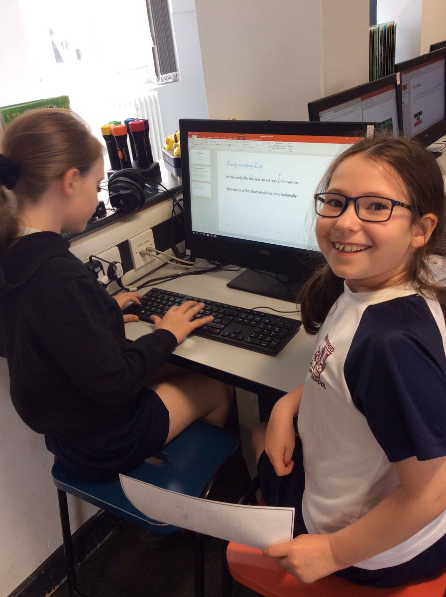 As part of our computing lesson, we are making a PowerPoint presentation about our technology pioneer, Hedy Lamarr. <a href="/BlackrodPSch/">Blackrod Primary</a>