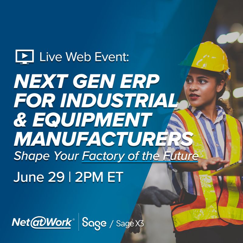 Tune in Thurs  for a look at how #SageX3, as a next-gen #ERP can serve as the core of your #digitaloperationsplatform to ensure all aspects of your #manufacturing business are fully supported: tinyurl.com/msrkhp4n

#Factoryofthefuture #DOP #ManufacturingERP #NextgenERP