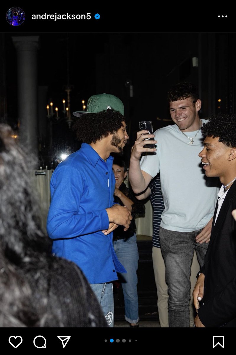 Did not realize that Donovan was at Andre’s draft watch party before, this team was so tight