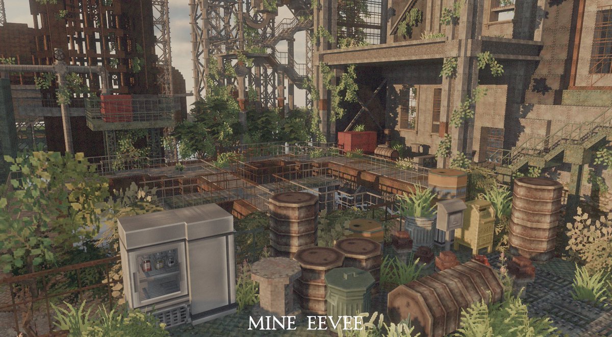 #MiniaTuriaChallenge
第17回テーマ「廃墟」    複製サセタ工場廃墟  #Minecraft #MiniaTuria #minecraft建築コミュ