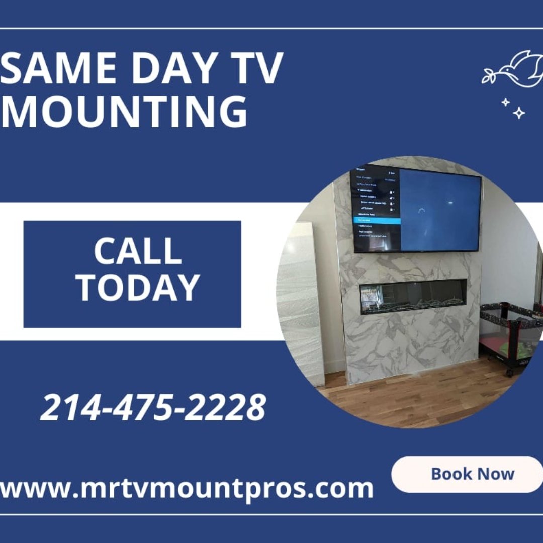 Need to mount your TV or install your home theater system in DFW? Look no further than MrTVMount Pros! Our experienced installers are here to make sure your job is done right the first time. Give us a call today! #MrTVMountPros #DFW #TVInstallation #HomeTheaterInstallation