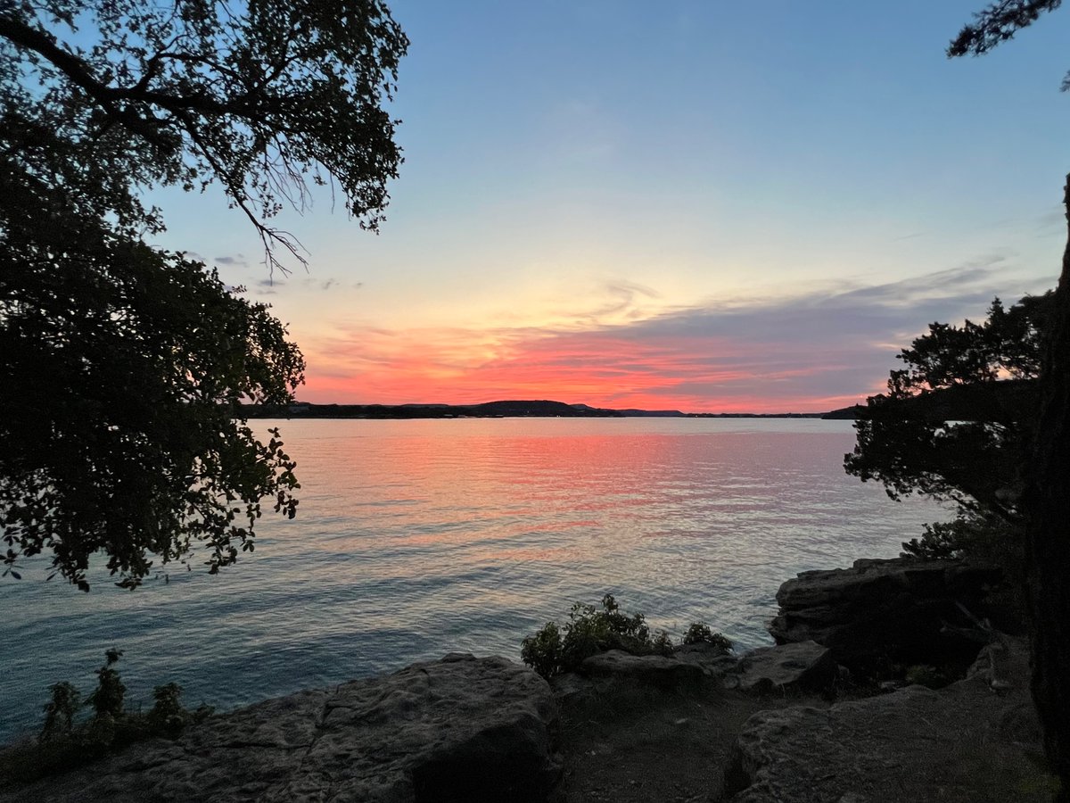 Sunrise at Possum Kingdom Lake State Park. Re-energizes my soul. #PossumKingdomLake #PossumKingdomLakeStatePark #TexasSunrise