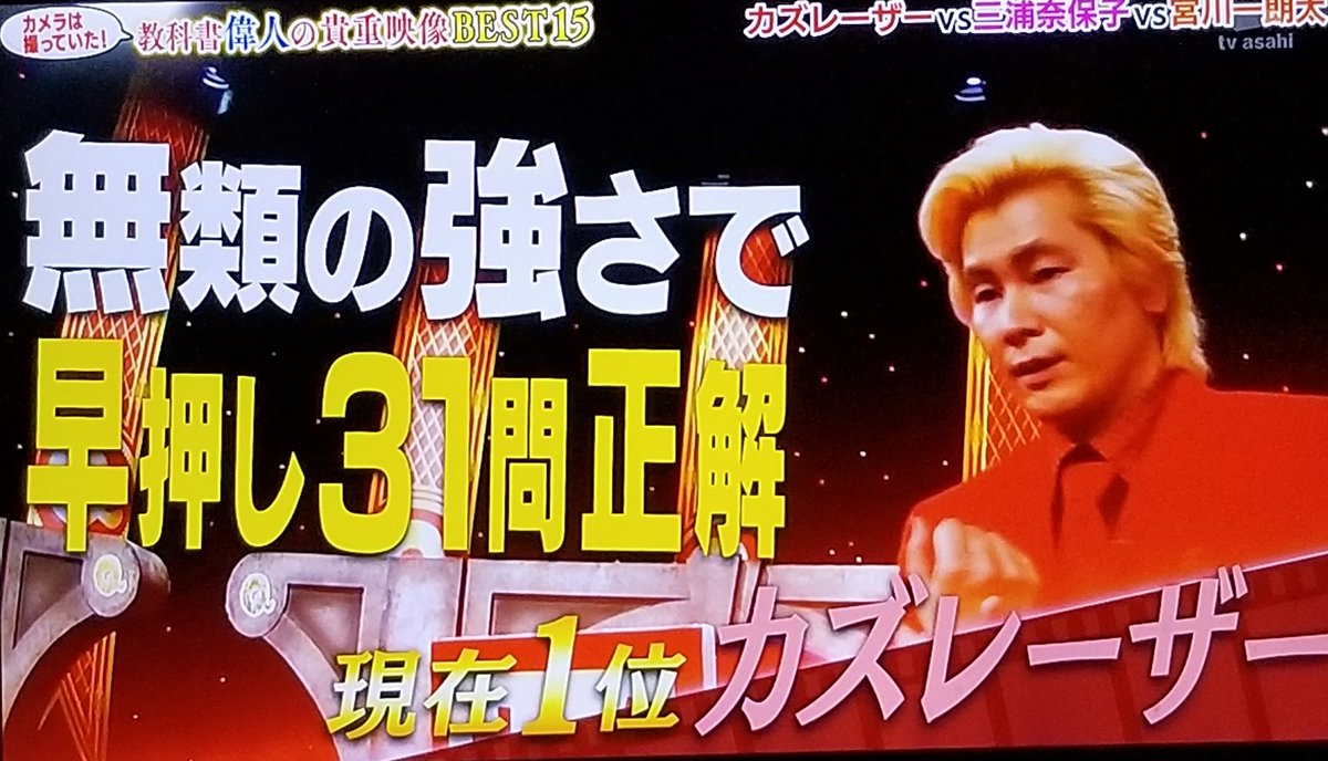 カズレーザーさん✨早押し31問正解で他を圧倒な上に完全優勝