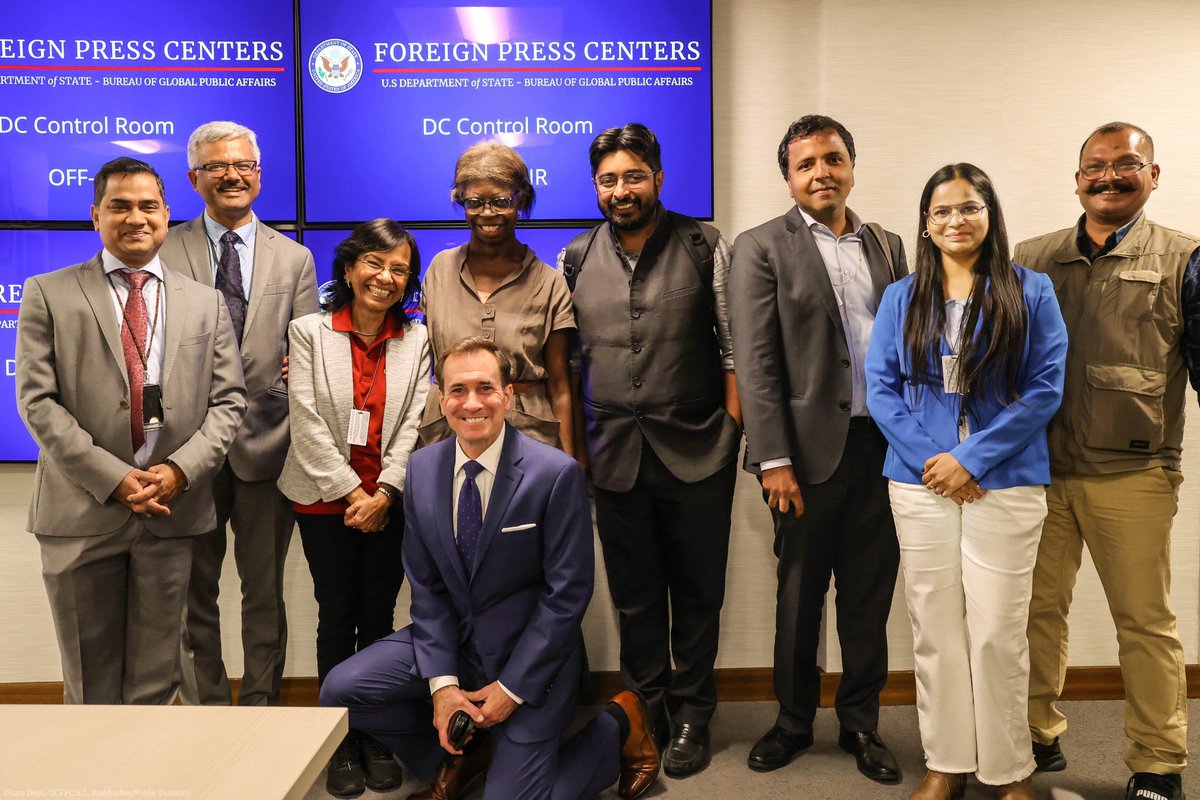 20:06:23! Washington D.C! 

John Kirby with the Indian press team post briefing.

Pic courtesy - @ForeignPressCtr